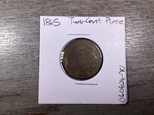 1865 Two Cent Piece Civil War Era Copper Coin in Very Fine Condition 060824 70 - Picture 1 of 4