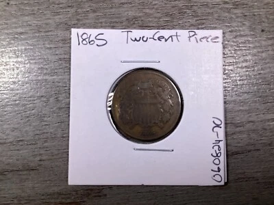 1865 Two Cent Piece in Very Fine Condition Civil War Era Copper Coin 060824 70re - Image 1 of 4