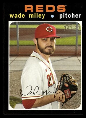 2020 Topps Heritage High Number - #571 Wade Miley - Image 1 of 2