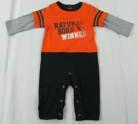 Oregon State Beavers NCAA Infant Orange Long Sleeve Full-Length Pants Bodysuit Cover