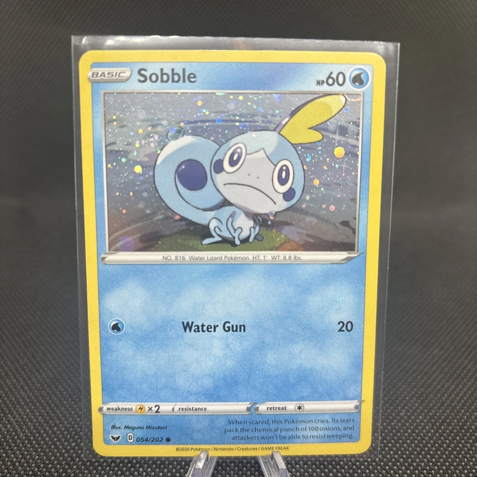 POKEMON SWORD & SHIELD COSMOS HOLO RARE SOBBLE 054/202 - Image 1 of 2