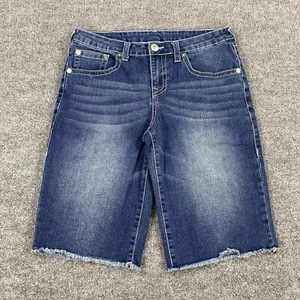 True Religion Girls Denim Cutoff Shorts Size 18 - Picture 1 of 12