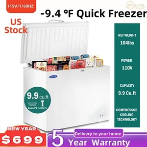 Muti-function 9.9 Cu.ft Chest Freezer Deep Frozen Food Storage Upright Household - Picture 1 of 14