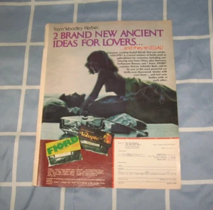 Rare Vintage Magazine Ad FIORD & VOLUPTE Aphrodisiacs Woody Herber 1970s - Picture 1 of 1