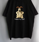 Wallace & Gromit Make My Day Cotton Black All Size Unisex Shirt AP224