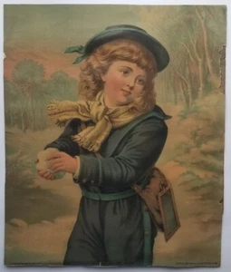 Impresión cromolitógráfica Hurra For The Snow 1879 H. Hallett & Co. - Imagen 1 de 4