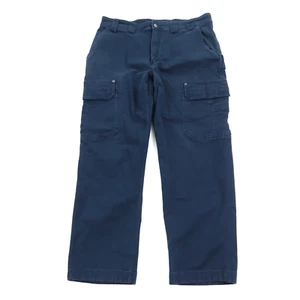 Pantalones cargo Duluth para hombre 36 x 30 ajuste estándar flexible manguera contra incendios azul elástico trabajo - Imagen 1 de 11
