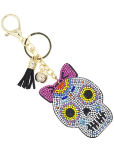 Llavero de calavera de azúcar hembra Día de los muertos Día de los muertos - Imagen 1 de 4