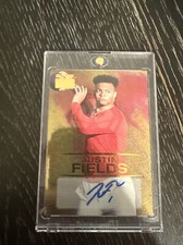 2021 SKYBOX METAL UNIVERSE JUSTIN FIELDS PREMIUM GOLD AUTO #S-13 CHICAGO BEARS🐻