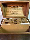 Ancienne boîte de recettes en bois Sunkist années 1920 cartes recettes anciennes et neuves