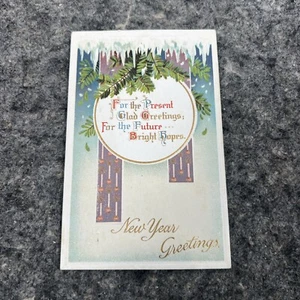 New Years Postcard Post Card Vintage Antique New Year Embossed 1913 - Picture 1 of 9
