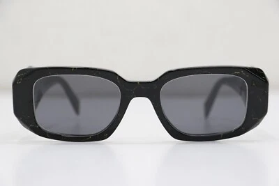 Gafas de sol para mujer Prada 14ZSF 19D01T negras/amarillas de plástico mármol Foto 1 de 4