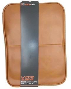 Funda para computadora portátil BLACKWEB se adapta hasta 13,3" aspecto de cuero marrón Apple Macbook HP Dell - Imagen 1 de 7