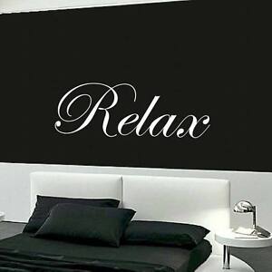RELAX sticker BATHROOM WALL QUOTE mural decal graphic