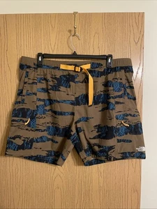 Men’s The North Face Shorts Cargo Size XXL Olive Blue Belted Nylon Hiking - Picture 1 of 7