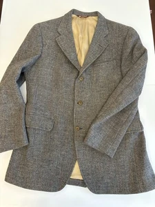 Jos. A. Banks grauer Harris Tweed 100% reine schottische Wolle 3 Knopf Blazer Gr. *42 - Bild 1 von 11