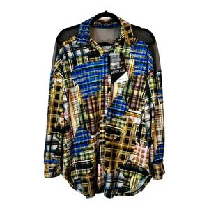 Maglia Attitudes Renee taglia S Como maglia spalle stampate camicia A616811 PATCH PLAID - Foto 1 di 2