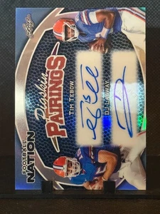 2025 Leaf Football Nation Tim Tebow, Dj Lagway Pigskin Pairings Dual Auto 1/1 - Picture 1 of 2