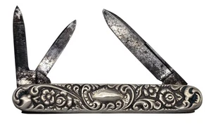 ANTIQUE Sterling Silver Pocket Folding Fruit Knife - Picture 1 of 5