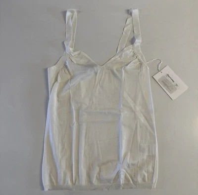 *NWT Valentino Ivory Spaghetti Strap Knit Tank Top Size L - Image 1 of 4