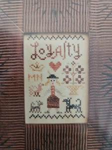 Birds of a Feather LOYALTY Primitive Counted Cross Stitch Pattern - Picture 1 of 4