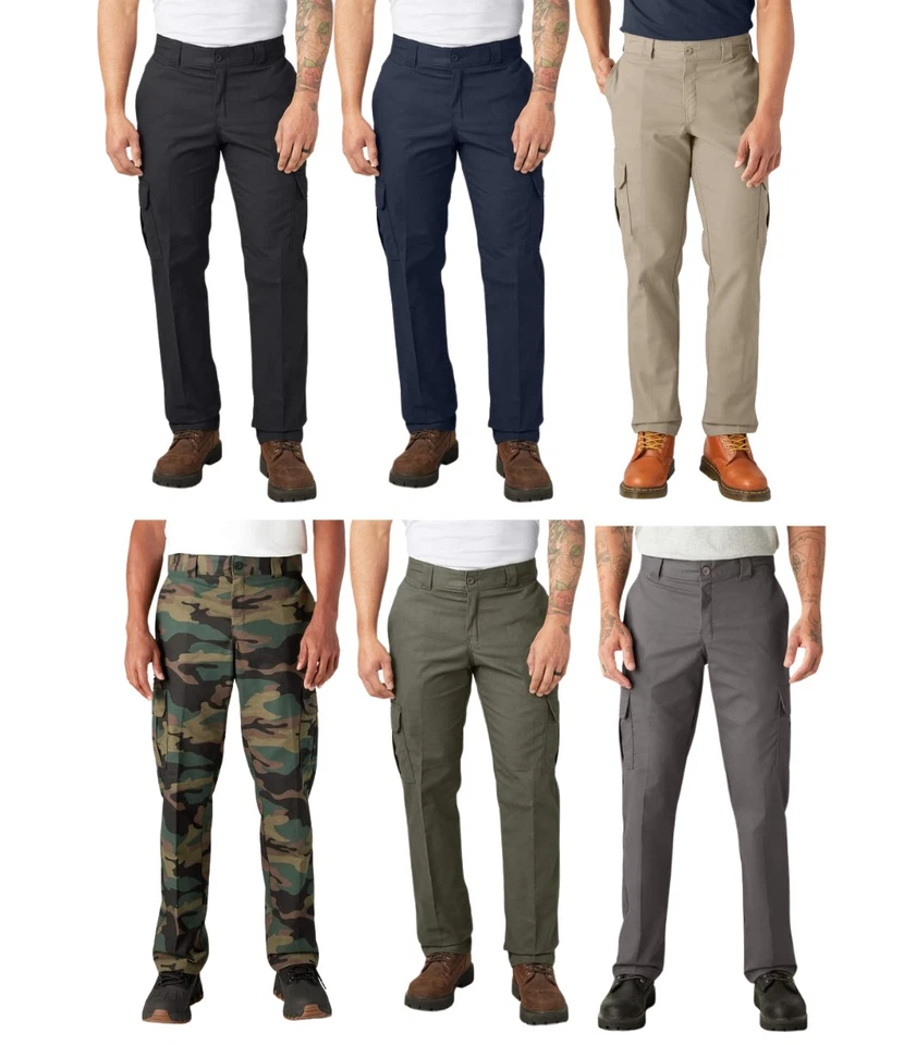 Dickies Mens FLEX Regular Fit Work Uniform Cargo Pants - WP595 - New - Image 1 of 1