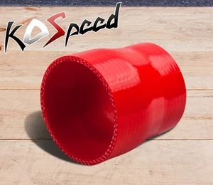 3.25"-3.5" 3-PLY TURBO/INTAKE/INTERCOOLER PIPE SILICONE COUPLER REDUCER HOSE RED - Bild 1 von 1