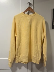 Champion Reverse Weave Vintage Wash hellgelb Rundhalsausschnitt Sweatshirt Herren M neu mit Etikett - Bild 1 von 6