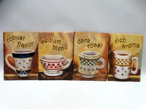 Juego de 4 placas colgantes de pared temáticas de café de Bush - Imagen 1 de 13