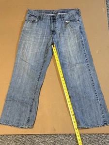 Vintage Old Navy Jeans Mens 36x30 Loose Denim Y2K Skater Heavily Distressed - Picture 1 of 11
