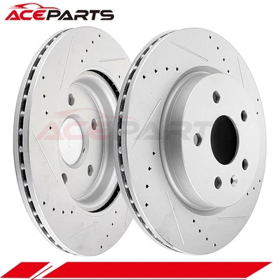 2X Rotores de freno de discos traseros para Buick Lacrosse 2010 2011-2016 taladro y ventilación Foto 1 de 4