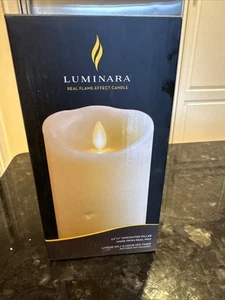Luminara ® Flameless Candle - Un Scented Ivory Wax Pillar - 7 in New In Box - Picture 1 of 4