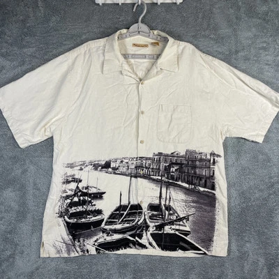 Camisa The Havanera Co Para Hombre XXL Marfil SS Botones Lino Río Barco Habana Cubana Foto 1 de 4