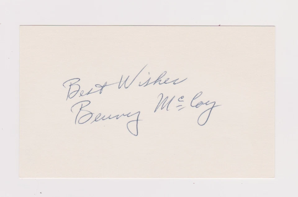 Benny McCoy - Signed 3x5 - Debut 1938 - Tigers - Deceased 2011 - Image 1 of 1