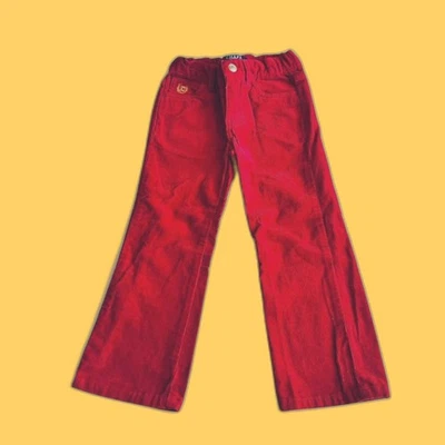 Chaps Pants Adjustable Red Corduroys Boys/Girls  3/3T School Adjustable Waist - Image 1 of 4