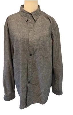 Wolverine Gray Shirt Men's Size XL Cotton Button-Up Long Sleeves Pocket - Image 1 of 4