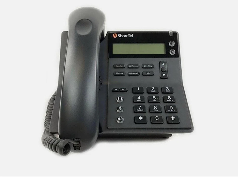 REF “A’ STOCK ShoreTel IP 420G 10546 IP POE Teléfono Plateado con Soporte y Auricular Foto 1 de 1