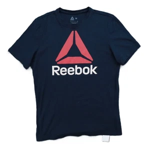 Reebok Top T-shirt Men Medium Regular Fit Short Sleeve Jogging Gym, Blue - Picture 1 of 8
