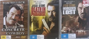 Jesse Stone Death In Paradise Tom Selleck PLUS CONCRETE COWBOY/INNOCENTS LOST - Picture 1 of 7