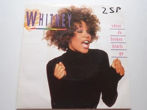 WHITNEY HOUSTON - WHERE DO BROKEN HEARTS GO VG 7" SINGLE 45 RPM UK PRESS 1987 - Picture 1 of 6