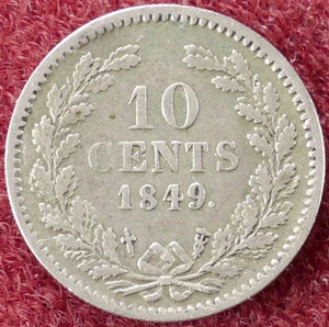 Países Bajos 10 centavos 1849 (D2004) - Imagen 1 de 2