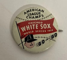 Chicago White Sox 1959 American League Champions GO GO Button Pin ~ Green Duck
