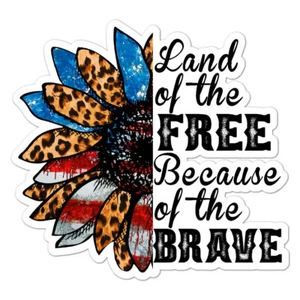 Land Of The Free, Vinyl Decal Sticker, Indoor Outdoor, 3 Sizes, #8818 - Picture 1 of 1