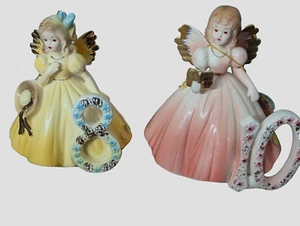 2 VTG Josef Originals Birthday Angels 8 & 10 Year Old With Stickers - Picture 1 of 10