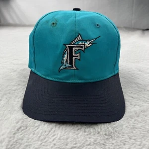 Vtg Florida Marlins Hat Cap Mens Blue Snapback 90s Twin Enterprise Sports Team - Picture 1 of 21