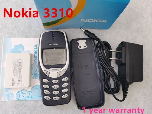 Nokia 3310 Navy blue Unlocked 2G GSM 900/1800 Mobile Phone (with Snake II  Game)