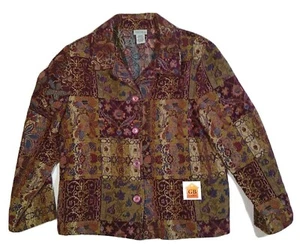 M Size Women’s Medium Jacket Fieldgear Red Polyester Blend Quilted Style - Picture 1 of 6