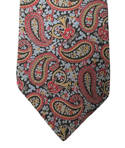 Vintage silk hunting tie Austin Reed paisley fox mask horn Old England DAMAGED - Picture 1 of 9