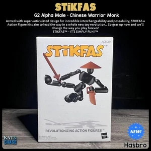 NOB 2003 Stikfas Chinese Warrior Monk 3" Male Figure AFK11 Model Kit Black & Tan - Picture 1 of 12