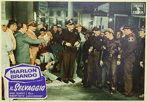 "L'EQUIPEE SAUVAGE (The WILD ONE)" Affiche italienne entoilée (Marlon BRANDO) - Picture 1 of 1